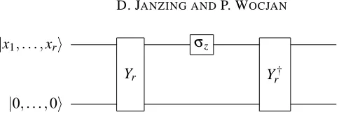 Figure 1: Circuitafter applyingoutput state of U constructed from the original circuit Yr