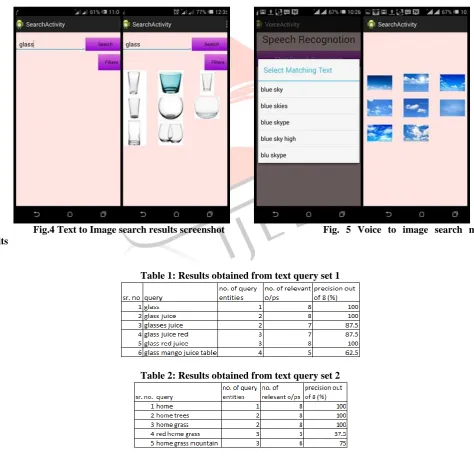 Fig.3 Start page of the multimodal search app   