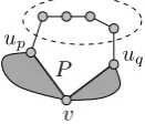 Figure 5: P passes through an outer vertex in G¯i