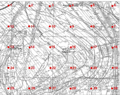 Fig. 1. Localisation of measurement points