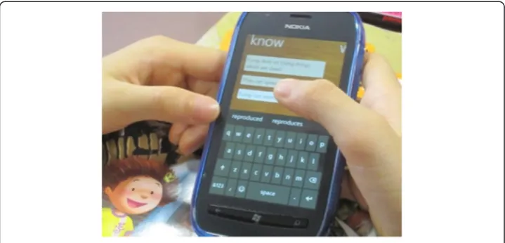 Fig. 2 Student doing KWL activity