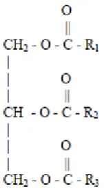 Figure 2.1: The schematic configuration of triglyceride molecules exist in vegetable 