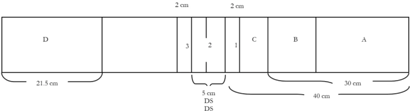 Figure 1. Observation and cutting pattern for each dried board