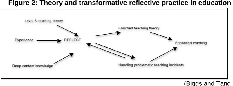 Figure 2: Theory and transformative reflective practice in education 