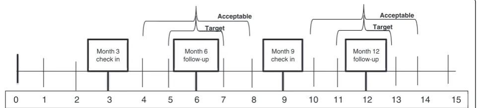 Figure 2 Timeline for data collection by study month.