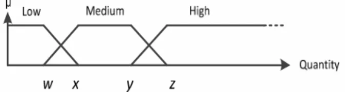 Figure 5:  Fuzzy membership functions for quantitative items 
