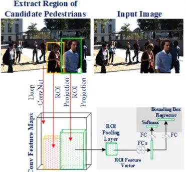 Fig. 2.  Pedestrian detection using Fast RCNN approach. 