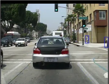 Fig. 6.  Pedestrian detection results using the proposed method based on parallel DCNNs
