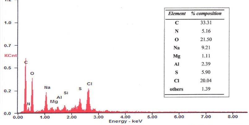 Figure 2. Energy-dispersive X-ray spectroscopy (EDX) analysis