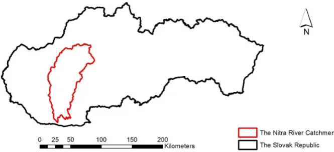 Figure 1. Location of Nitra River Catchment
