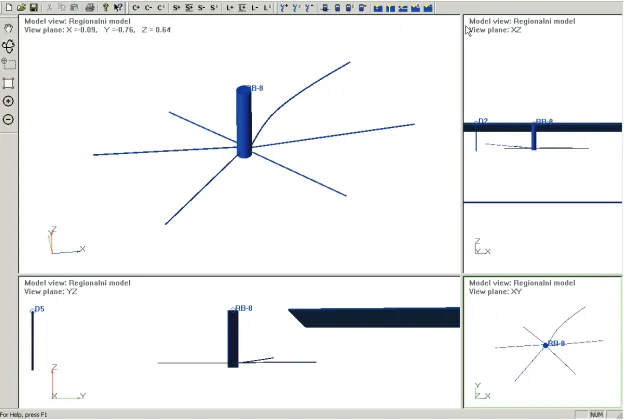 Fig. 5. Well RB-8 with 3 screens (actual configuration). 