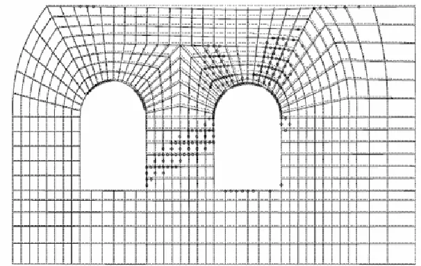 Fig. 1. Geometry and BEM discretization of the Example 4.1. 