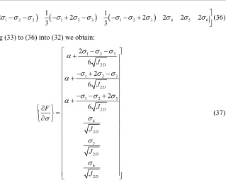 Table 1. The left upper indices The above relations for the stress integration over a load (time) step are summarized in t and t+ Δ  denote start and end of a time step