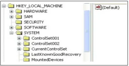 Figure 3: Regedit.exe View Showing Five Root Hives