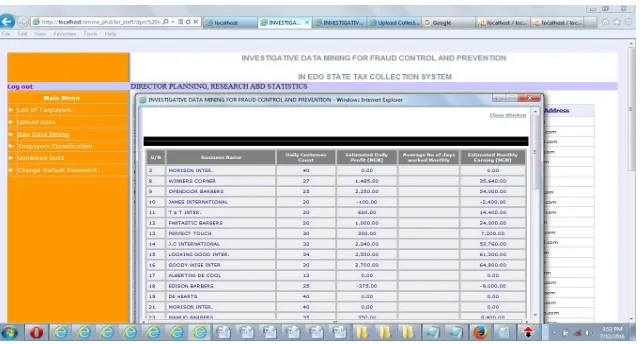 Figure 7: Screenshot of the profitability analysis output report 