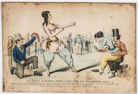 Figure 2.1, J.L. Magee’s 1851 “The Great Bloomer Prize Fight”  
