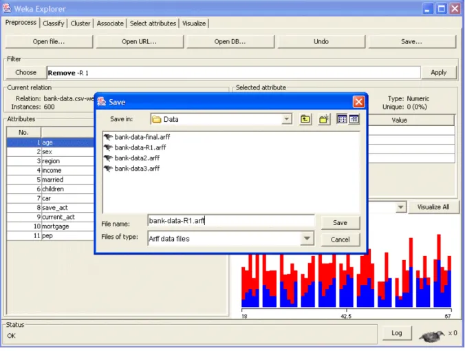Figure p12 shows the top portion of the new generated ARFF file (in TextPad).