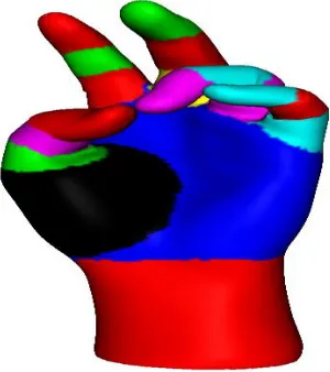 Figure 3: Example of a Human Segmentation (Benhabiles et al., 2010) 