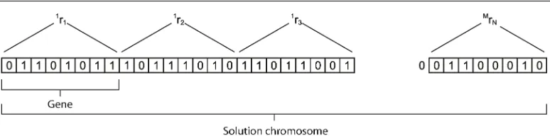 Fig. 4. Binary coding of the solution 