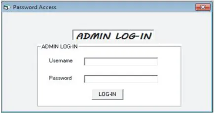 Fig. 2: The Password Dialog Box for the System 