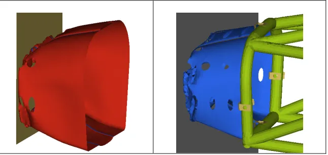 Fig. 9. The final position of two structures during the impact 