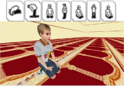 Figure 5: Screenshot of Serious Game that Teaches Islamic Prayer 