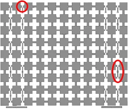 Figure 2.15 Location of MEMS missing on the First Structural Coupon. 