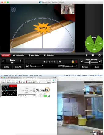 Figure 3.2. Examples of obstacle detection of VGo and MantanRobot 