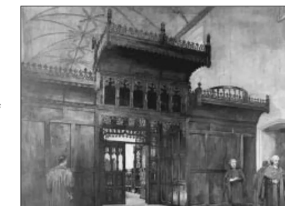 Fig. 6. King’s College Chapel, westside of the screen between 1873 and1889, by F.W.Lockhart
