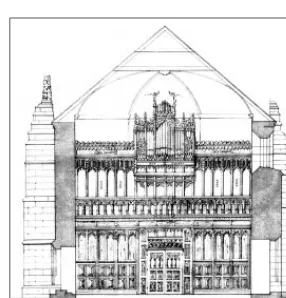 Fig. 8. Design for the screen andorgan, 1889 by Rowand Anderson.