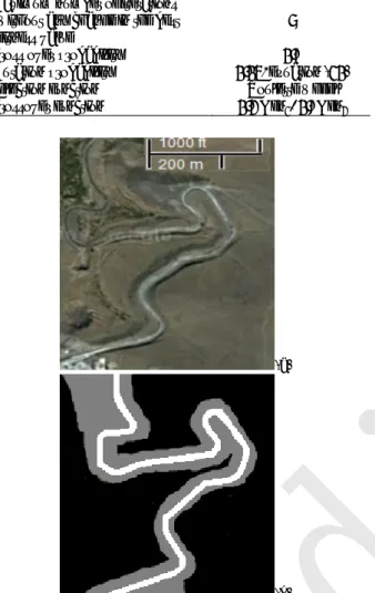 Fig. 6 The selected curved road for coverage; the entrance  road of Tuyserkan, Hamedan, Iran (a), satellite map (b),  the map after Preprocessing 