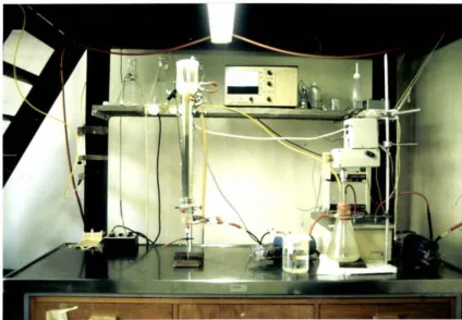 Figure 3.2 Photograph of the experimental apparatus used for fluidized bed experiments 