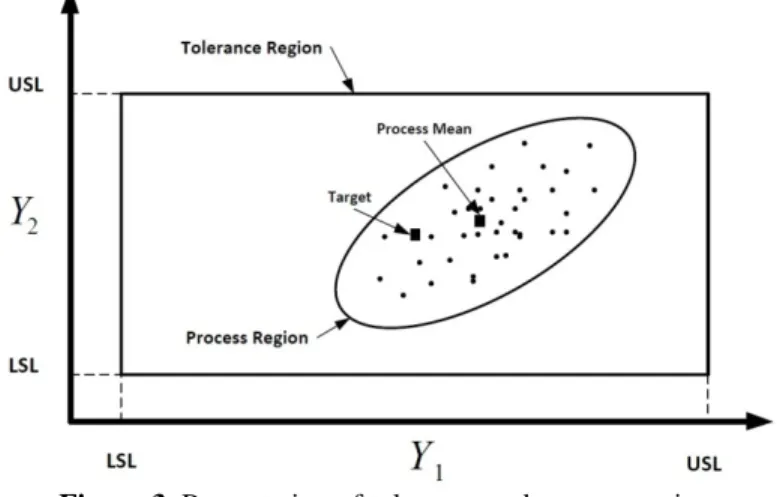 Figure 3. Presentation of tolerance and process regions 