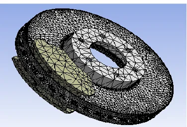 Fig. 7. Refined mesh of the model.  