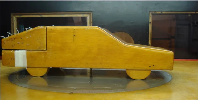 Fig. 1. Base car in the wind tunnel 
