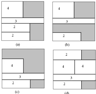 Figure 6. Instance 1 Beasley (1985). (a) perturbed solution. (b) solution after removing piece 2