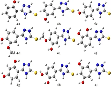 Fig. 4. The most stable structures of the 1,2,4-triazole-3-thiones 