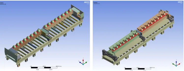 Fig. 4. Simplified geometry of comparative design solutions 