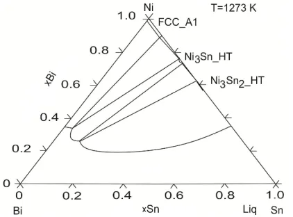 Fig. 2. Isothermal section of the system calculated at 903 K 