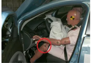 Fig. 1. Frontal shock test of a vehicle according to (Jonathan et al. 2008) 