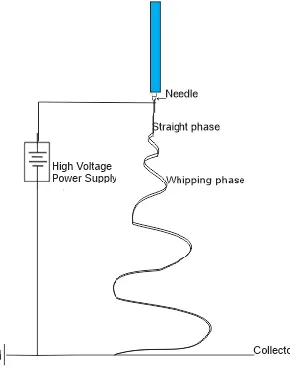 Fig. 1. Typical electrospinning setup 