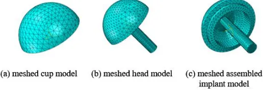 Fig. 4. Dynamic load application on CF / PA12 Hip resurfacing prosthesis for climbing stairs activity