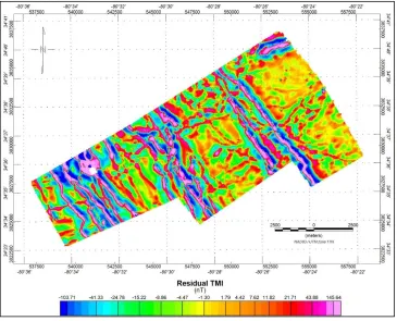 Figure 5.27: The regional total magnetic intensity map. 