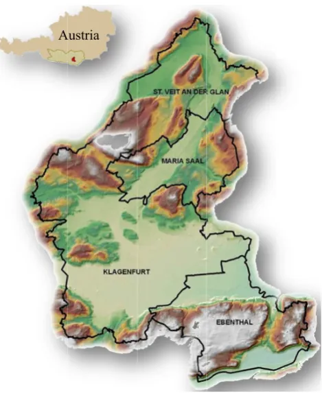 Fig. 1.Figure 1: St Study area in Carinthia Austria.tudy Area inn Carinthia 