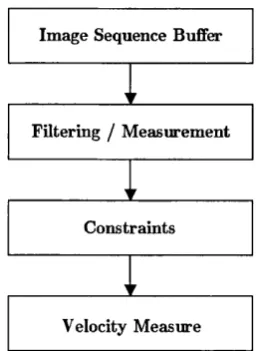 Figure 2.1 Basic functional architecture for computation of optical flow 