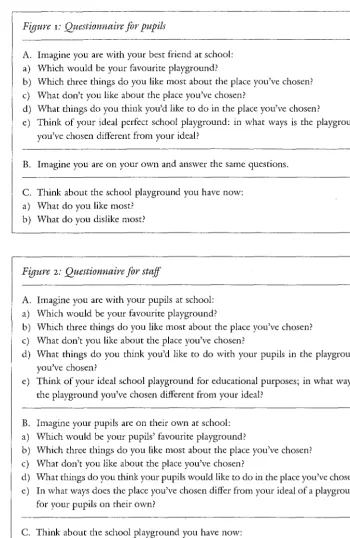 Figure r: Questionnaire for pupils 
