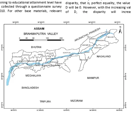 Figure 1: Location Map of the Brahmaputra Valley