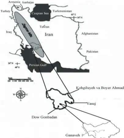 Figure 1: Location of the study area within the provinceof Kohgiluyeh va Boyer Ahmad, Iran.