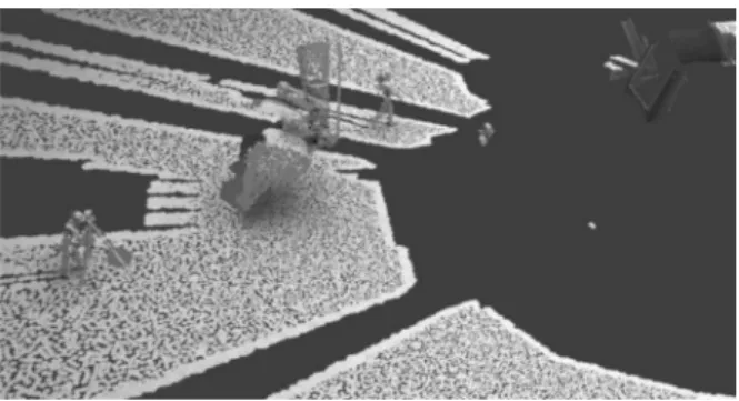 Figure 7. Active blind spots caused by movement (left view: blind spot analysis before movement; right view: