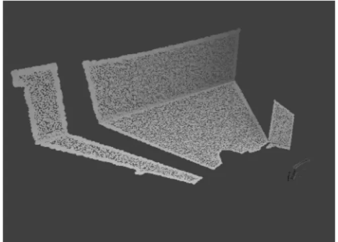 Figure 13. VIBSIM analysis of blind spots at the corner of a building.